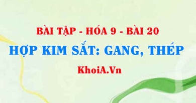 Bài tập Hợp kim Sắt: Gang Thép. Giải bài 1, 2, 3, 4, 5, 6 trang 63 SGK Hoá 9 bài 20